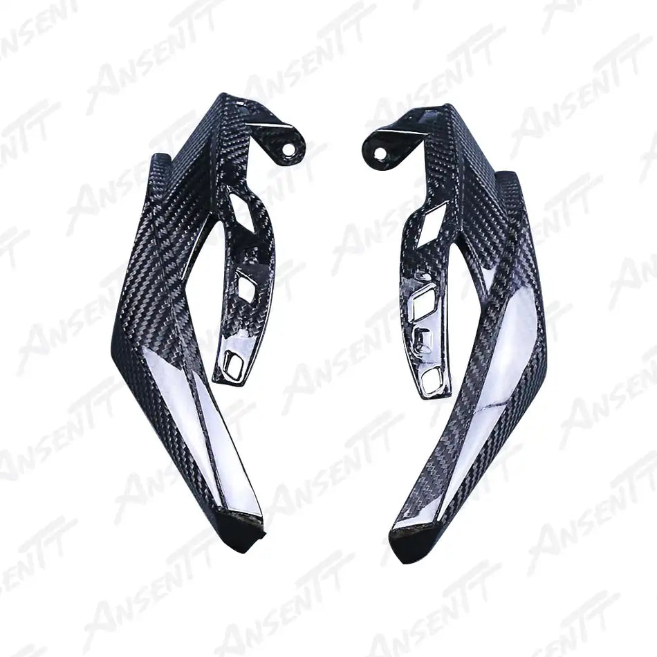 Carbon Fiber Front Headlight Lower Side Panels (Pair) for Kawasaki Z1000 Z1000R 2014-2024 - 2x2 Twill Glossy