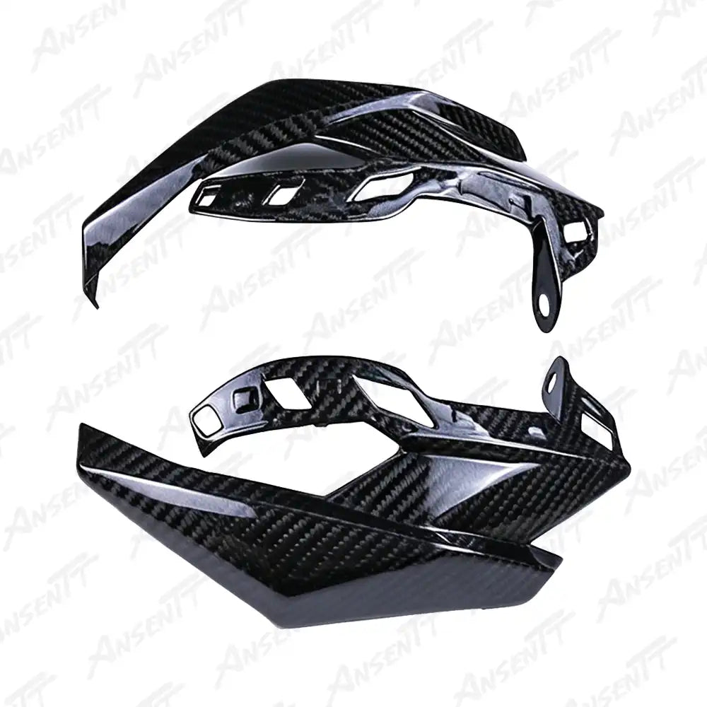 Carbon Fiber Front Headlight Lower Side Panels (Pair) for Kawasaki Z1000 Z1000R 2014-2024 - 2x2 Twill Glossy