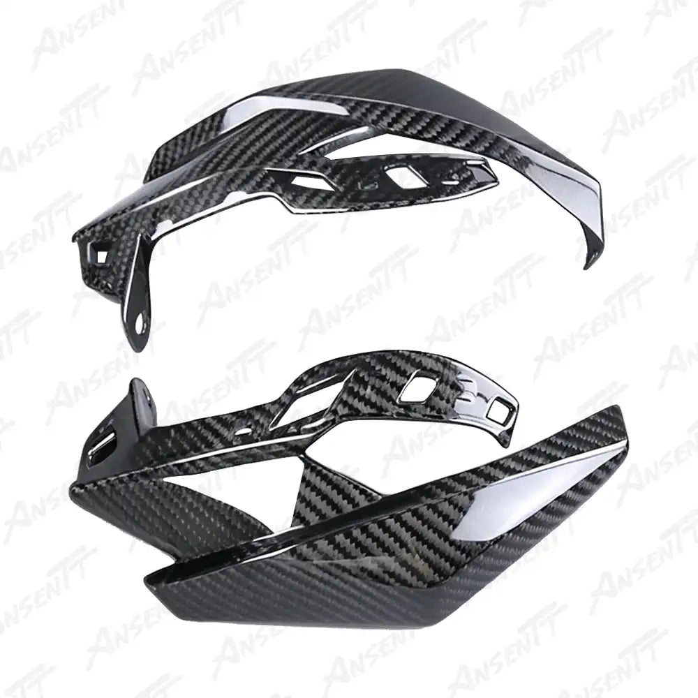 Carbon Fiber Front Headlight Lower Side Panels (Pair) for Kawasaki Z1000 Z1000R 2014-2024 - 2x2 Twill Glossy