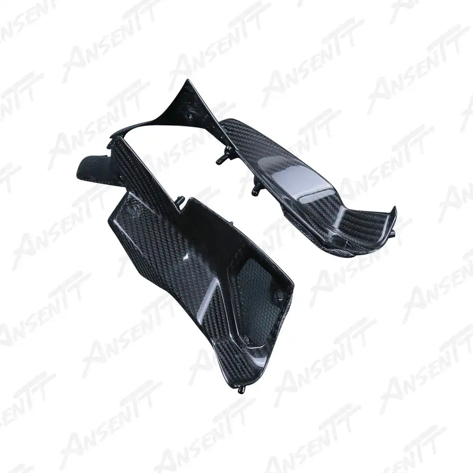 Carbon Fiber Radiator Shroud Inner Grille Panels (Pair) for Kawasaki Z1000 Z1000R 2014-2024 - 2x2 Twill Glossy