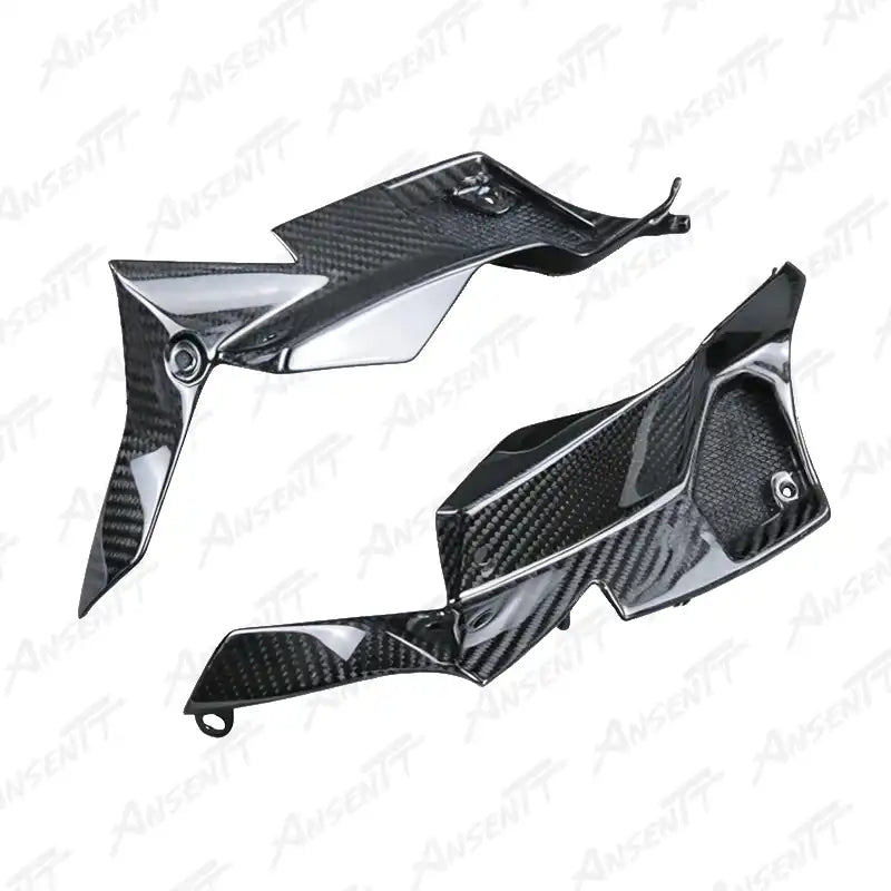Carbon Fiber Radiator Shroud Inner Grille Panels (Pair) for Kawasaki Z1000 Z1000R 2014-2024 - 2x2 Twill Glossy