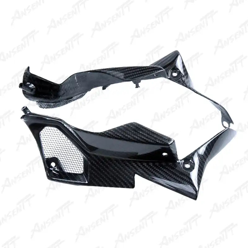 Carbon Fiber Radiator Shroud Inner Grille Panels (Pair) for Kawasaki Z1000 Z1000R 2014-2024 - 2x2 Twill Glossy