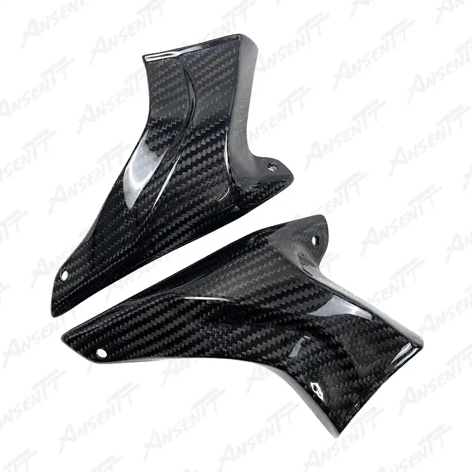 Carbon Fiber Brake Caliper Cooling Ducts (Pair) for Kawasaki Z1000 Z1000R 2014-2024 - 2x2 Twill Glossy