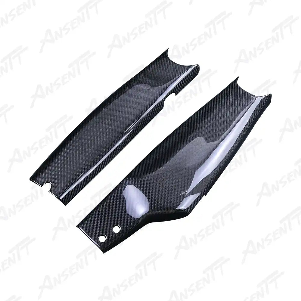 Carbon Fiber Swingarm Protector Covers (Pair) for Kawasaki Z1000 Z1000R 2014-2024 - 2x2 Twill Glossy
