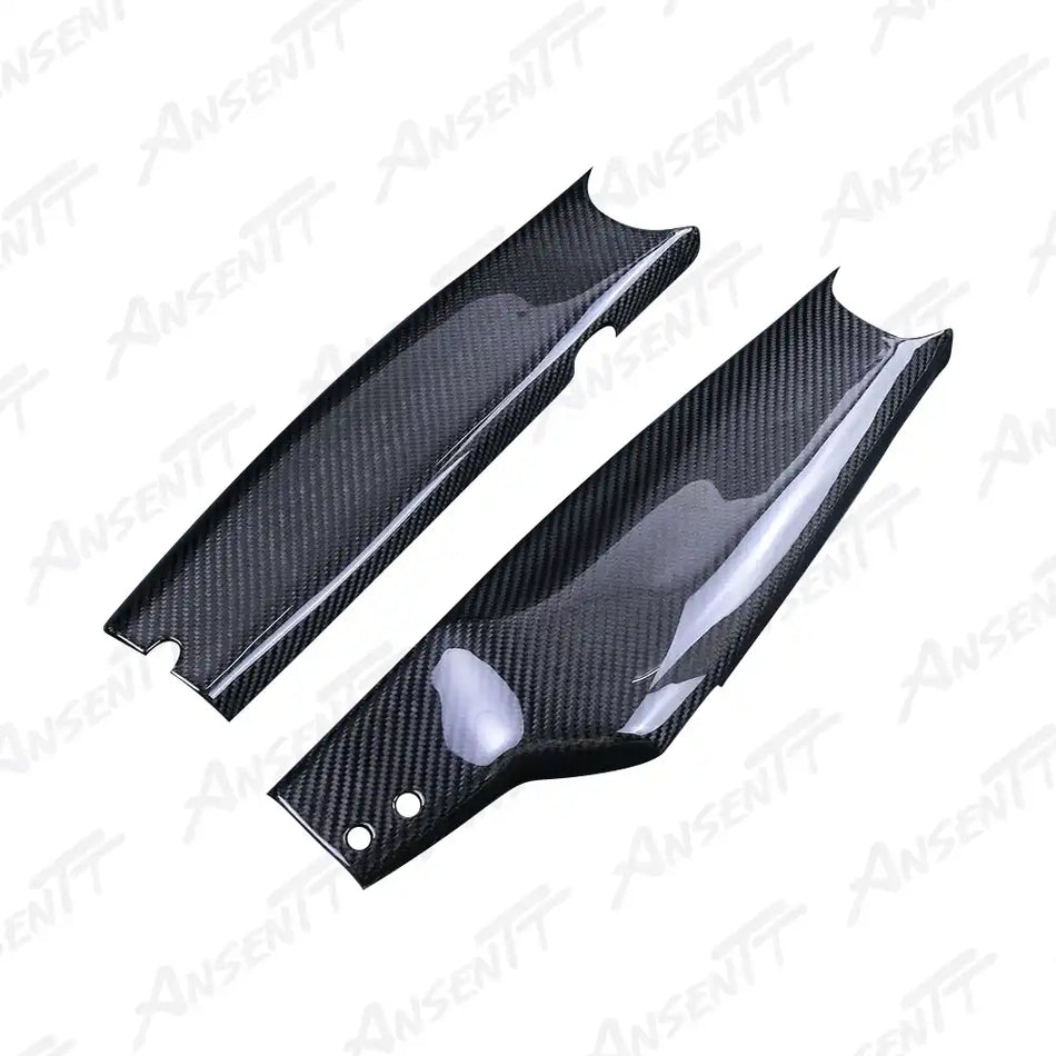 Carbon Fiber Swingarm Protector Covers (Pair) for Kawasaki Z1000 Z1000R 2014-2024 - 2x2 Twill Glossy