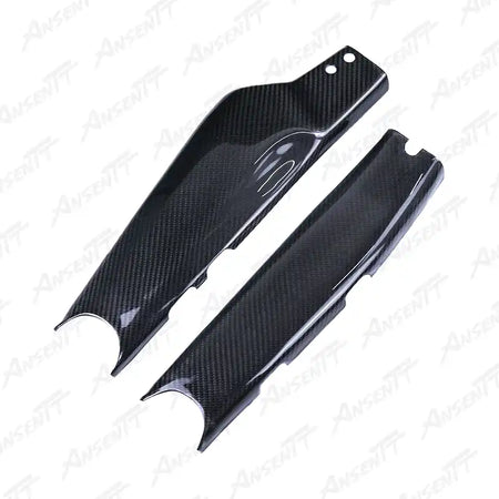 Carbon Fiber Swingarm Protector Covers (Pair) for Kawasaki Z1000 Z1000R 2014-2024 - 2x2 Twill Glossy
