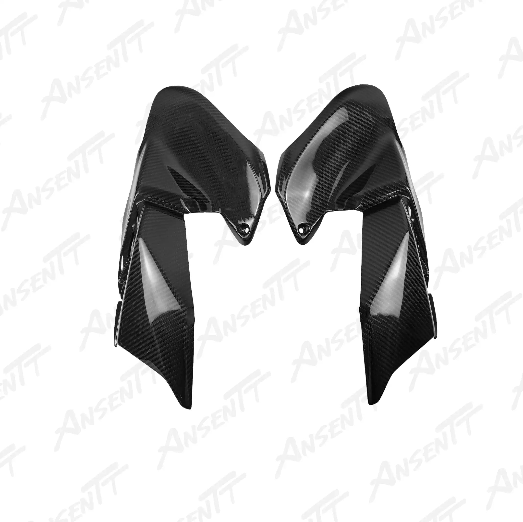 Carbon Fiber Tank Side Panels (Pair) for Kawasaki Z900  Z900 SE 2020-2024, 2x2 Twill Glossy
