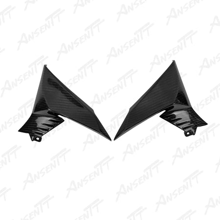 Carbon Fiber Radiator Shroud Inner Covers (Pair) for Kawasaki Z900  Z900 SE 2020-2024, 2x2 Twill Glossy