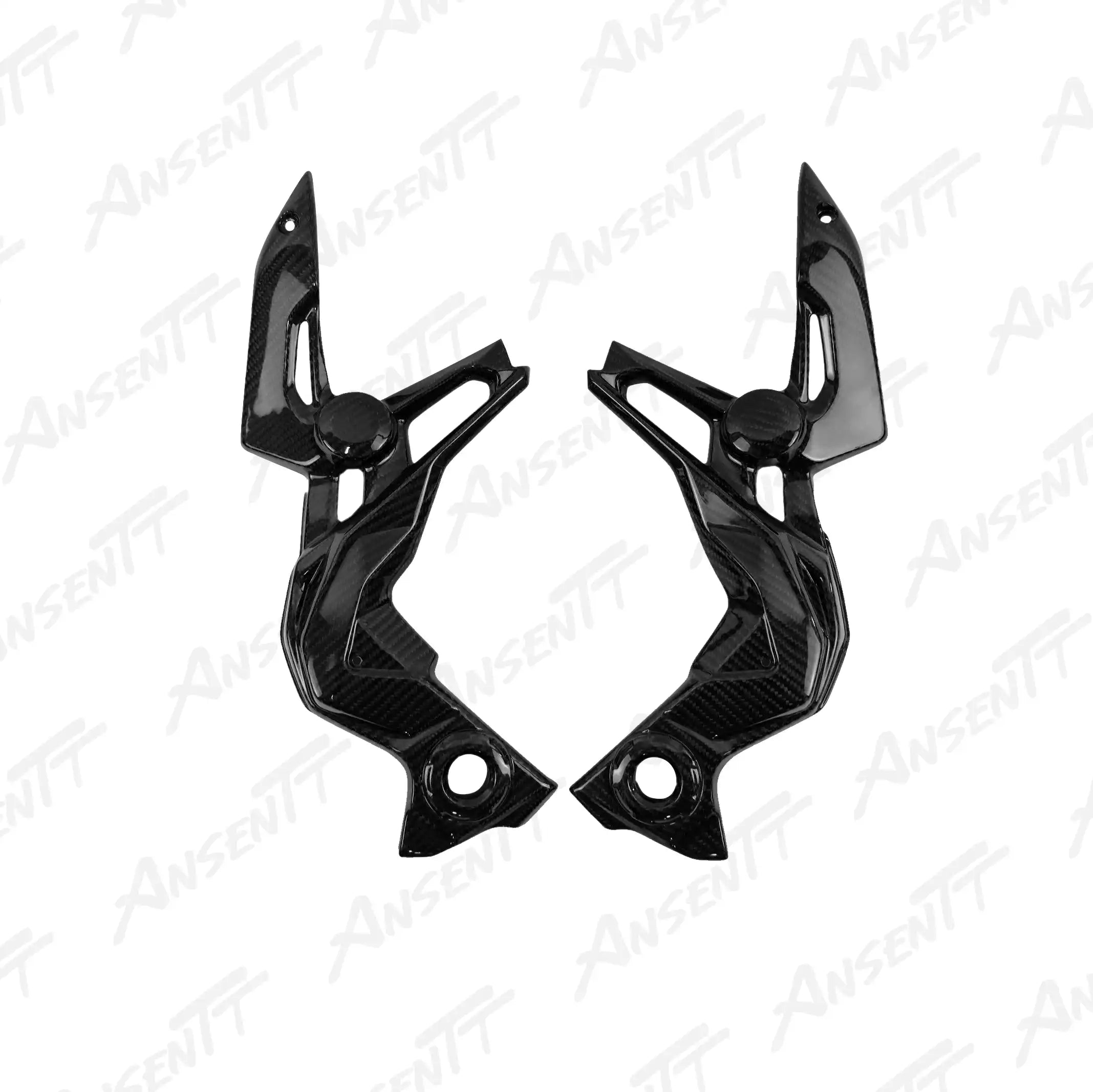 Carbon Fiber Frame Covers (Pair) for Kawasaki Z900  Z900 SE 2020-2024, 2x2 Twill Glossy