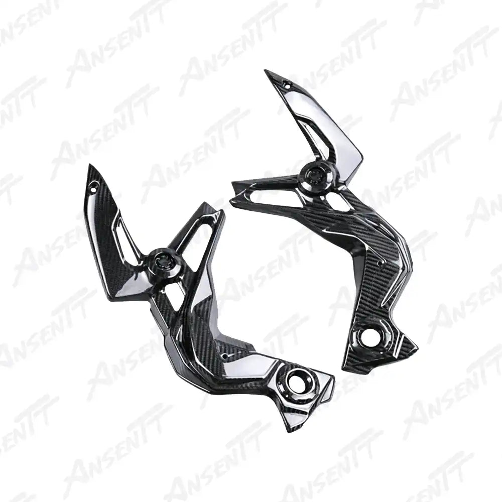 Carbon Fiber Frame Covers (Pair) for Kawasaki Z900  Z900 SE 2020-2024, 2x2 Twill Glossy