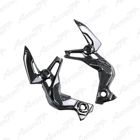 Carbon Fiber Frame Covers (Pair) for Kawasaki Z900  Z900 SE 2020-2024, 2x2 Twill Glossy