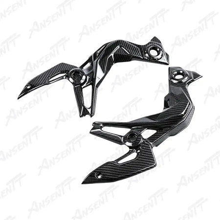 Carbon Fiber Frame Covers (Pair) for Kawasaki Z900  Z900 SE 2020-2024, 2x2 Twill Glossy