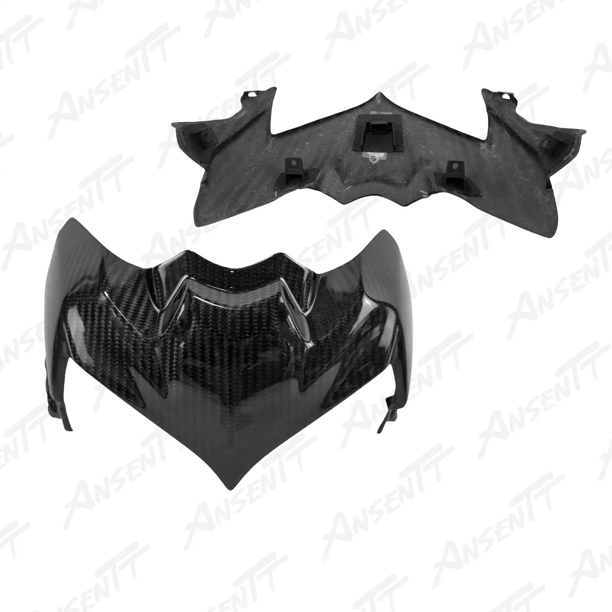 Carbon Fiber Upper Headlight Cowl Fairing for Kawasaki Z900  Z900 SE 2020-2024, 2x2 Twill Glossy