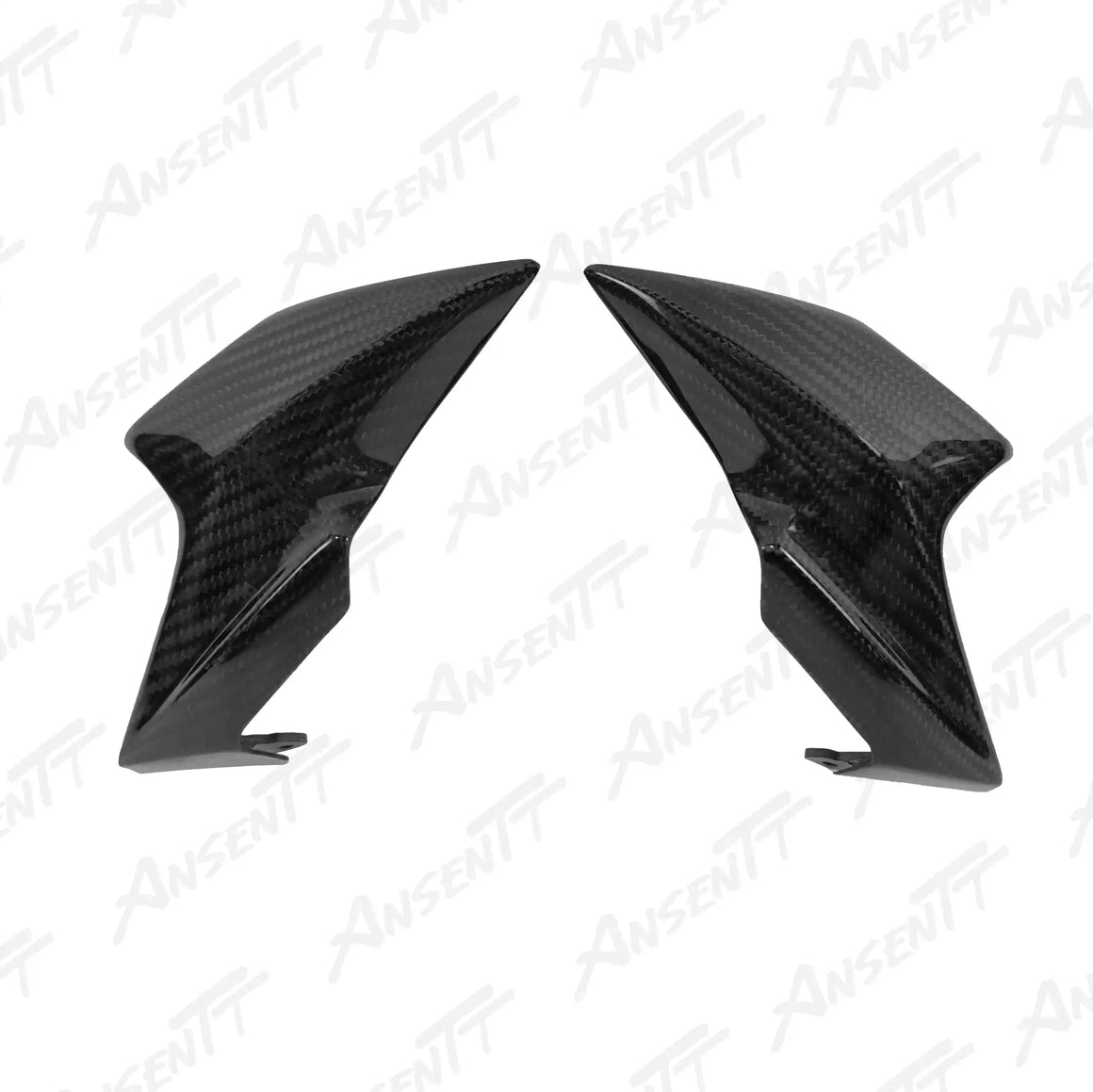Carbon Fiber Headlight Side Cowl Fairing (Pair) for Kawasaki Z900  Z900 SE 2020-2024, 2x2 Twill Glossy