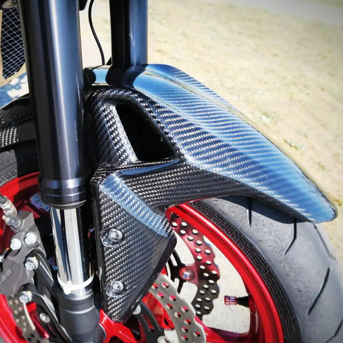 Carbon Fiber Front Fender Cowl for Kawasaki Z900  Z900 SE 2017-2024, 2x2 Twill Glossy