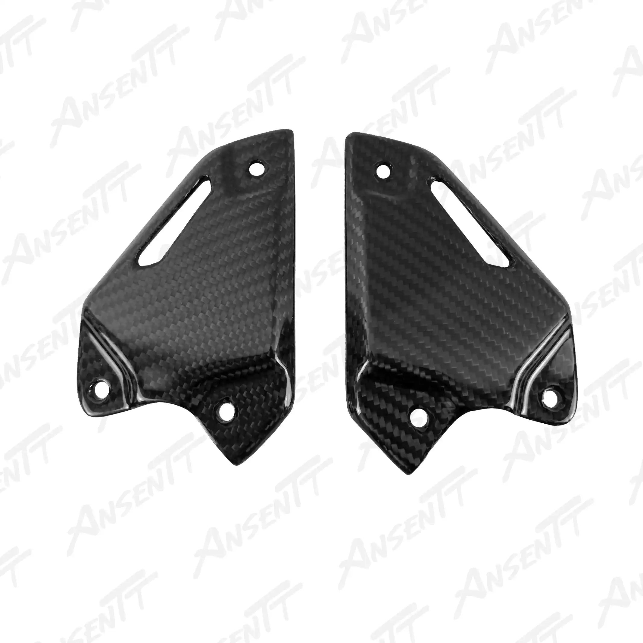 Carbon Fiber Footpeg Heel Guard Cowl Fairing (Pair) for Kawasaki Z900  Z900 SE 2020-2024, 2x2 Twill Glossy