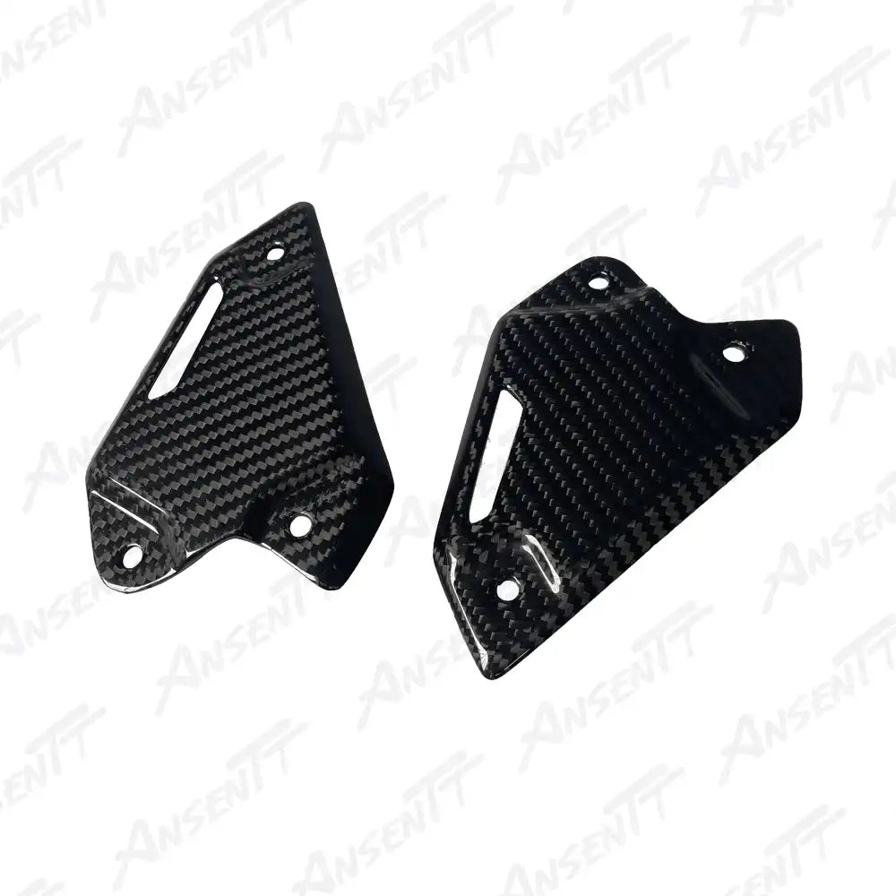 Carbon Fiber Footpeg Heel Guard Cowl Fairing (Pair) for Kawasaki Z900  Z900 SE 2020-2024, 2x2 Twill Glossy