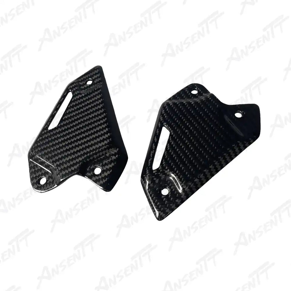Carbon Fiber Footpeg Heel Guard Cowl Fairing (Pair) for Kawasaki Z900  Z900 SE 2020-2024, 2x2 Twill Glossy