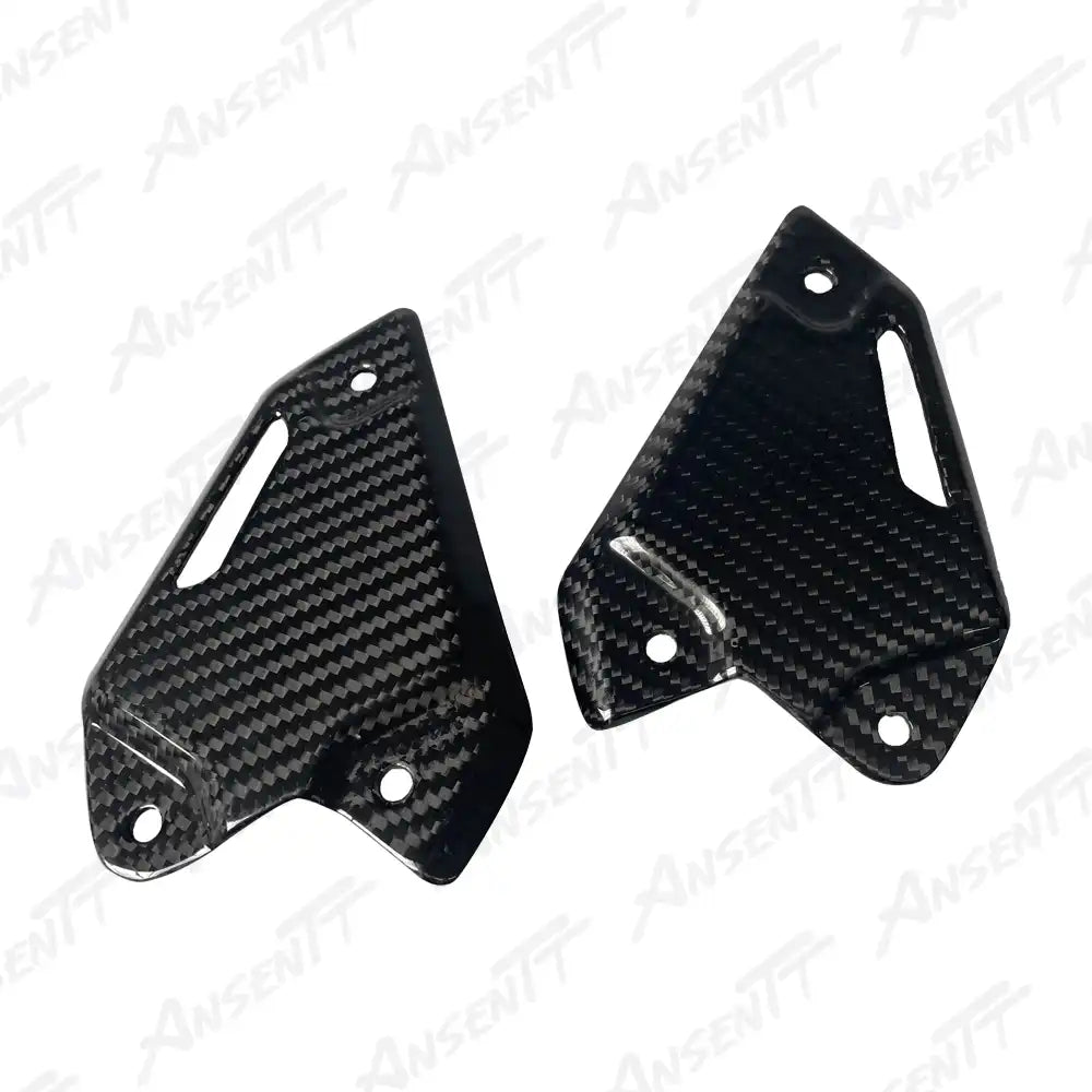 Carbon Fiber Footpeg Heel Guard Cowl Fairing (Pair) for Kawasaki Z900  Z900 SE 2020-2024, 2x2 Twill Glossy