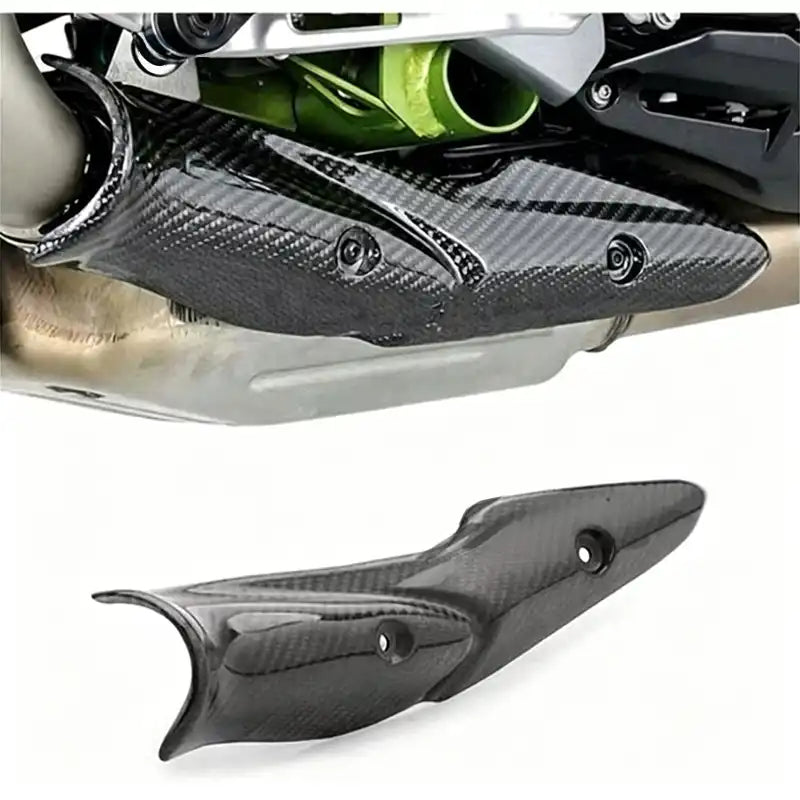 Carbon Fiber Exhaust Heat Shield Cover for Kawasaki Z900  Z900 SE 2020-2024, 2x2 Twill Glossy