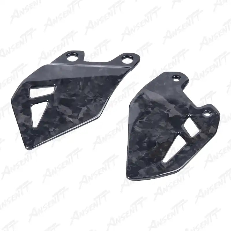 Carbon Fiber Heel Guards for Kawasaki Z H2 Z H2 SE 2020-2026 - 2x2 Twill Glossy