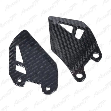 Carbon Fiber Heel Guards for Kawasaki Z H2 Z H2 SE 2020-2026 - 2x2 Twill Glossy