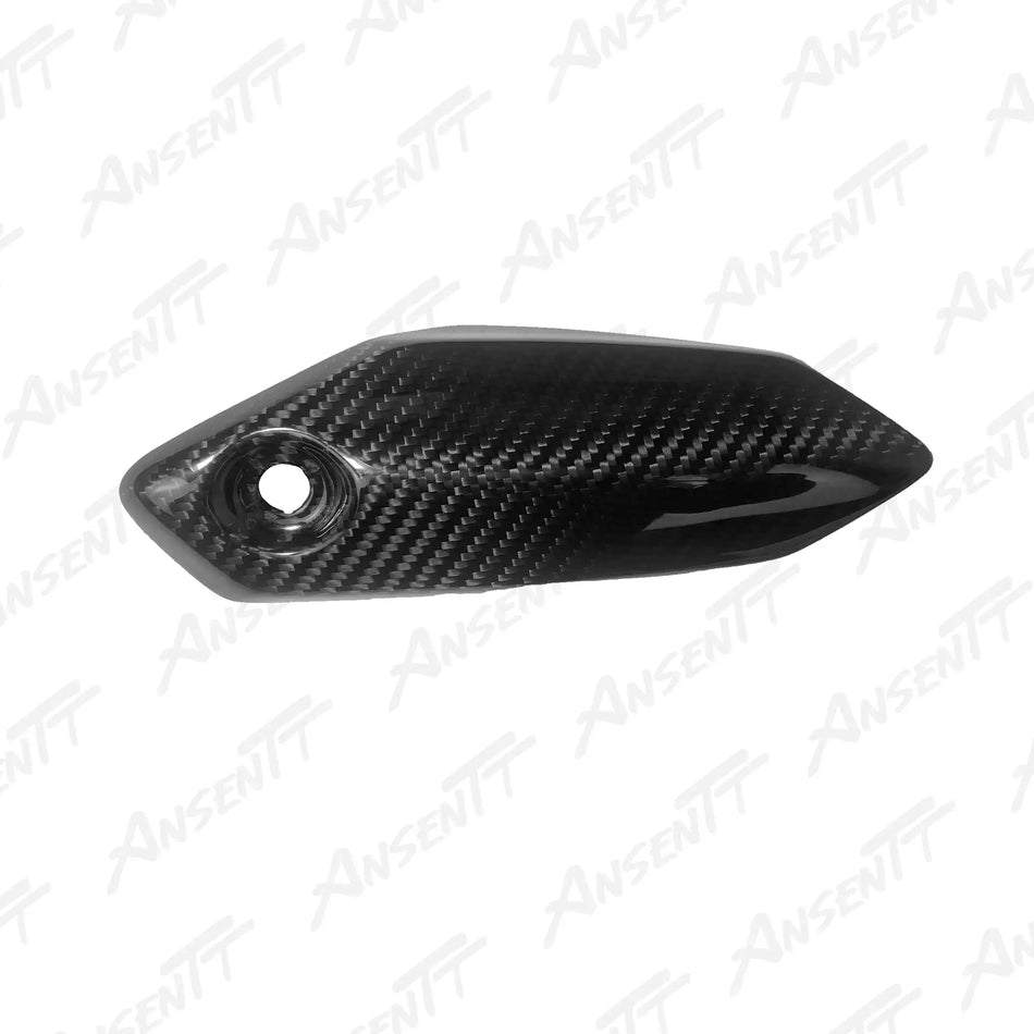 Carbon Fiber Exhaust Heat Shield for Kawasaki Z H2 Z H2 SE 2020-2026 - 2x2 Twill Glossy