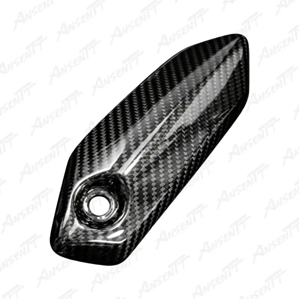 Carbon Fiber Exhaust Heat Shield for Kawasaki Z H2 Z H2 SE 2020-2026 - 2x2 Twill Glossy