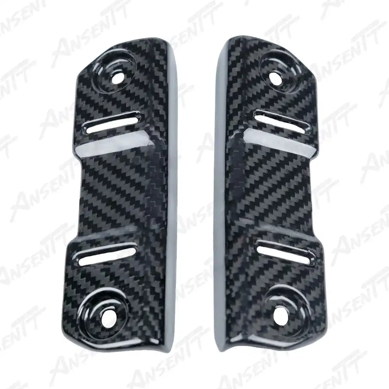 Protection de radiateur en fibre de carbone (paire) pour Kawasaki Z H2 Z H2 SE 2020-2026 - Sergé 2x2 Brillant