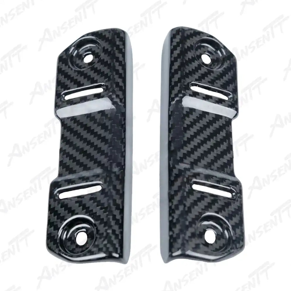 Carbon Fiber Radiator Guard (Pair) for Kawasaki Z H2 Z H2 SE 2020-2026 - 2x2 Twill Glossy