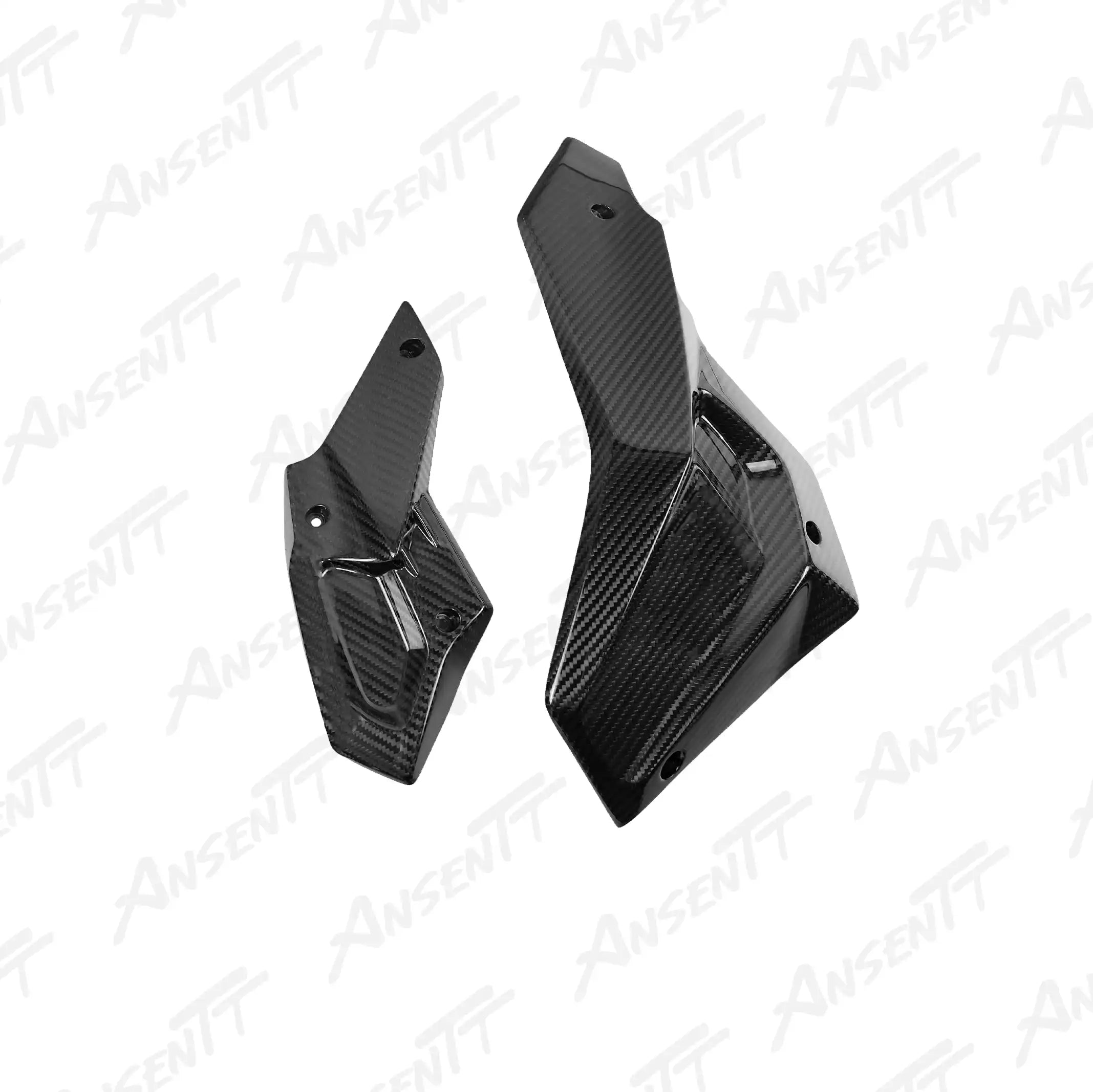 Carbon Fiber Belly Pan Sides (Pair) for Kawasaki Z H2 Z H2 SE 2020-2026 - 2x2 Twill Glossy