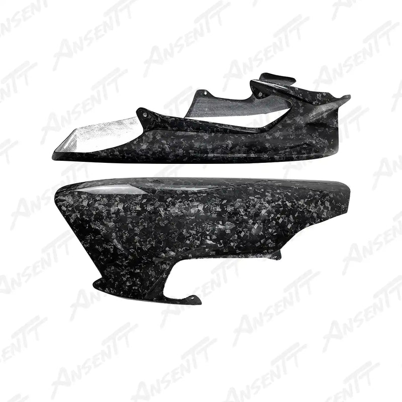 Quilha Longa Integral de Fibra de Carbono para Kawasaki Z H2 Z H2 SE 2020-2026 - Sarja 2x2 Brilhante