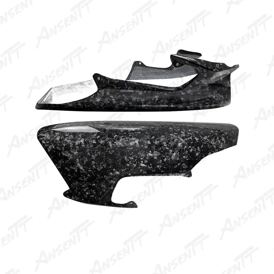 Carbon Fiber One Piece Long Belly Pan for Kawasaki Z H2 Z H2 SE 2020-2026 - 2x2 Twill Glossy