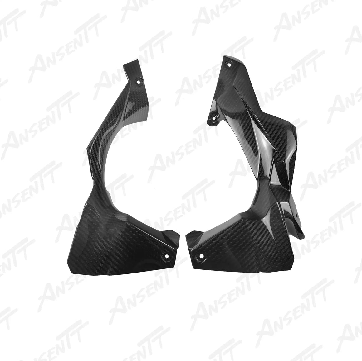 Carbon Fiber Inner Front Fairing Panels (Pair) for Kawasaki Z H2 Z H2 SE 2020-2026 - 2x2 Twill Glossy