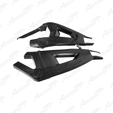 Carbon Fiber Swingarm Covers (Pair) for Kawasaki Z H2 Z H2 SE 2020-2026 - 2x2 Twill Glossy