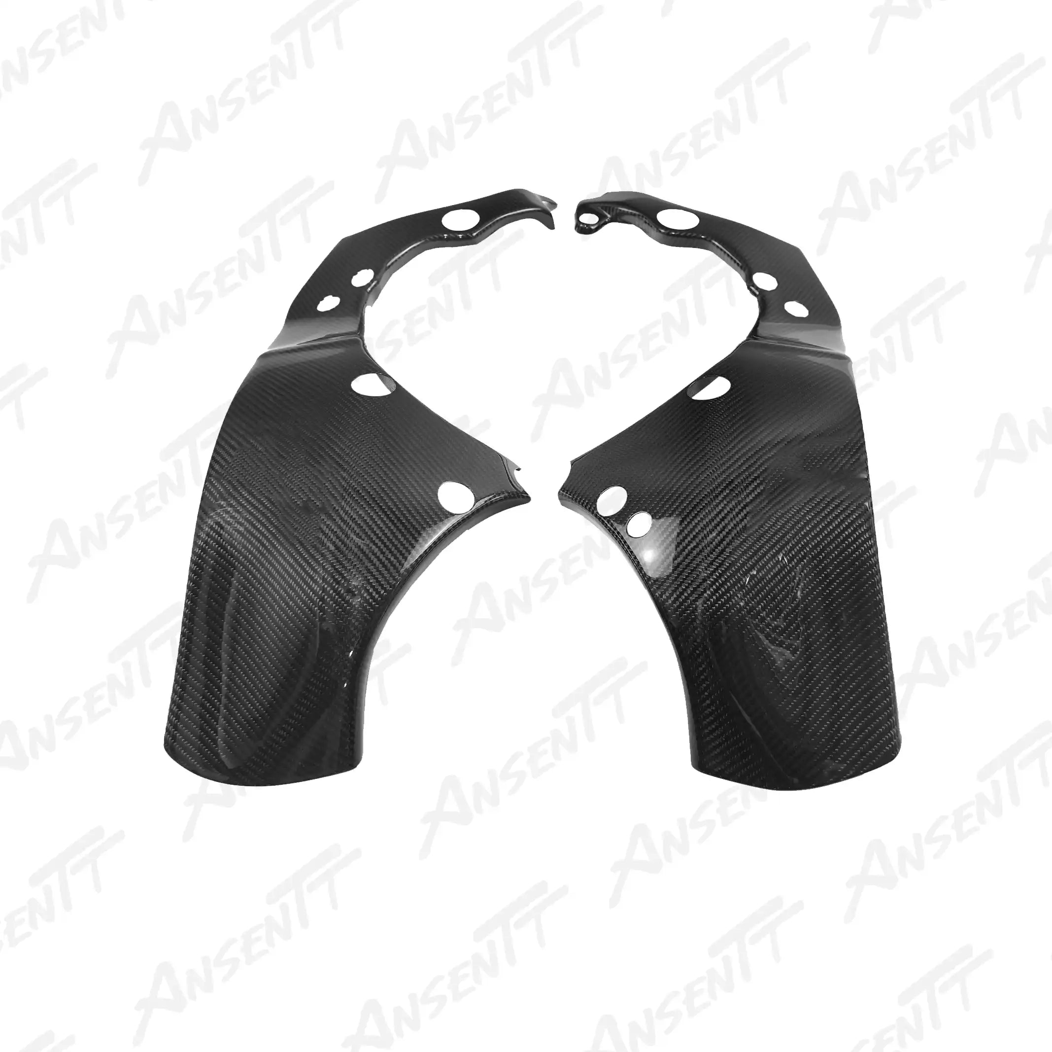 Carbon Fiber Frame Covers (Pair) for Kawasaki Ninja ZX-10R 2021-2025 - 2x2 Twill Glossy