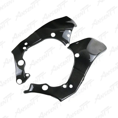 Carbon Fiber Frame Covers (Pair) for Kawasaki Ninja ZX-10R 2021-2025 - 2x2 Twill Glossy