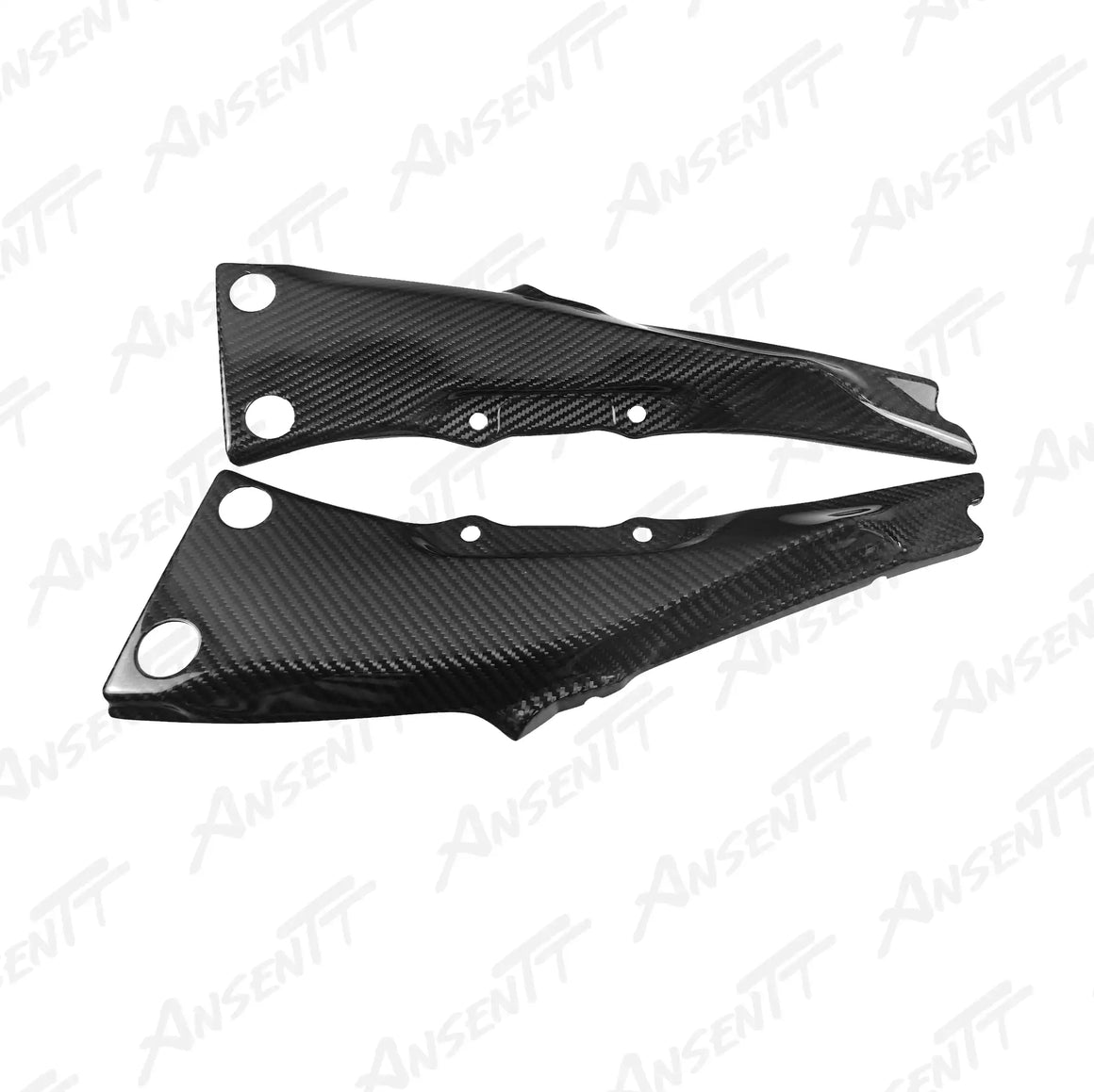 Carbon Fiber Subframe Side Panels (Pair) for Kawasaki Ninja ZX-10R 2021-2025 - 2x2 Twill Glossy