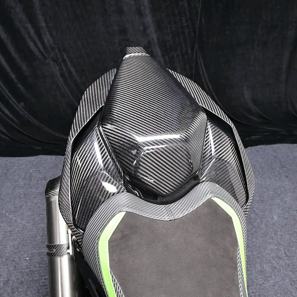 Carbon Fiber Rear Passenger Seat Cowl Solo for Kawasaki Ninja ZX-10R 2021-2025 - 2x2 Twill Glossy