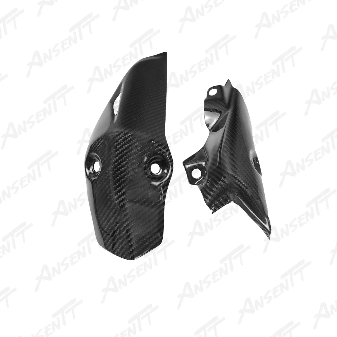 Carbon Fiber Exhaust Heat Shield for Kawasaki Ninja ZX-10R 2021-2025 - 2x2 Twill Glossy