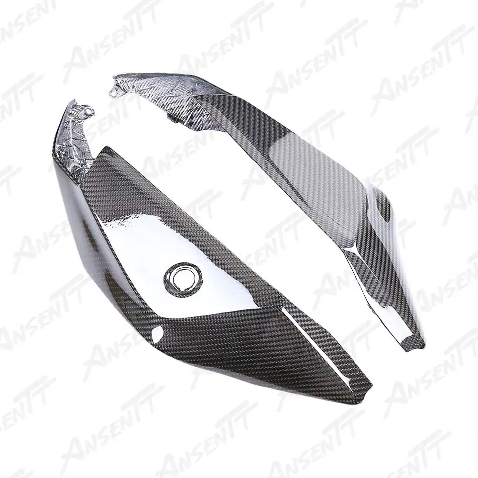 Carbon Fiber Rear Tail Side Cowls (Pair) for Kawasaki Ninja ZX-10R 2021-2025 - 2x2 Twill Glossy