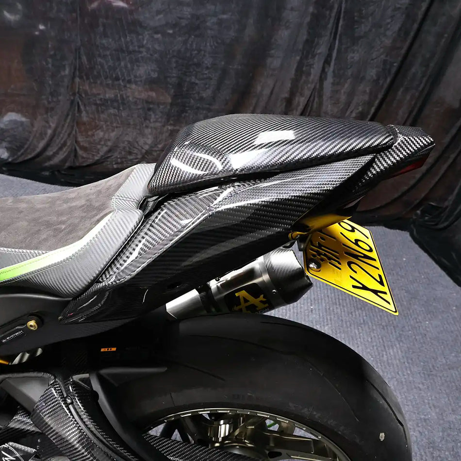 Carbon Fiber Rear Tail Side Cowls (Pair) for Kawasaki Ninja ZX-10R 2021-2025 - 2x2 Twill Glossy