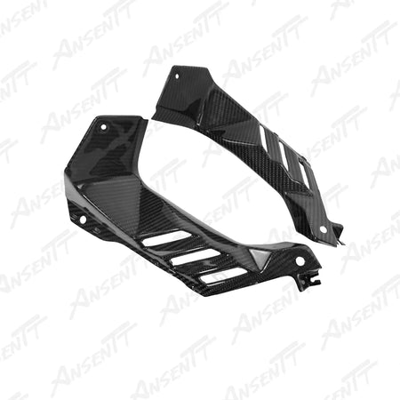 Carbon Fiber Upper Fairing Infill Panels (Pair) for Kawasaki Ninja ZX-10R 2021-2025 - 2x2 Twill Glossy