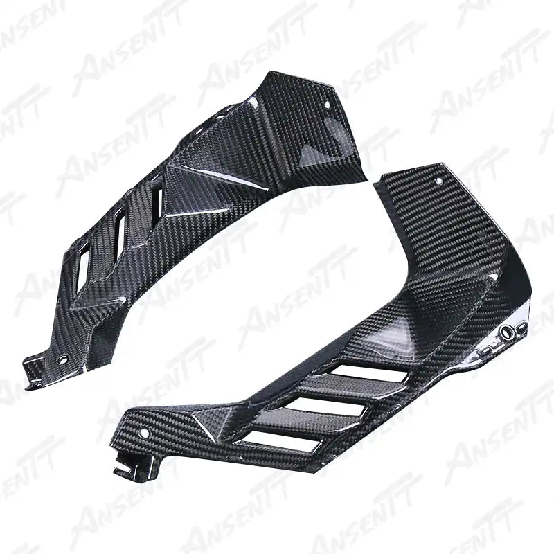 Carbon Fiber Upper Fairing Infill Panels (Pair) for Kawasaki Ninja ZX-10R 2021-2025 - 2x2 Twill Glossy