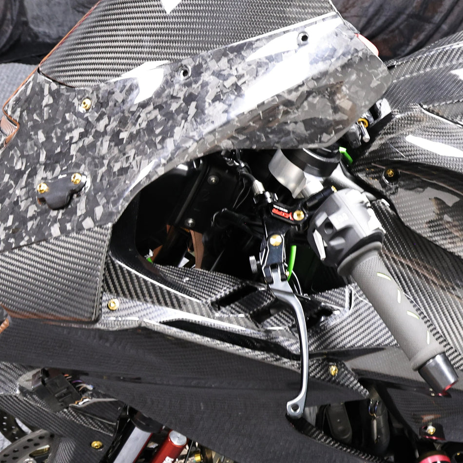 Carbon Fiber Upper Fairing Infill Panels (Pair) for Kawasaki Ninja ZX-10R 2021-2025 - 2x2 Twill Glossy