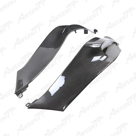 Carbon Fiber Front Side Tank Panels (Pair) for Kawasaki Ninja ZX-10R 2021-2025 - 2x2 Twill Glossy