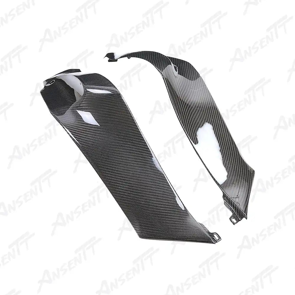 Carbon Fiber Front Side Tank Panels (Pair) for Kawasaki Ninja ZX-10R 2021-2025 - 2x2 Twill Glossy