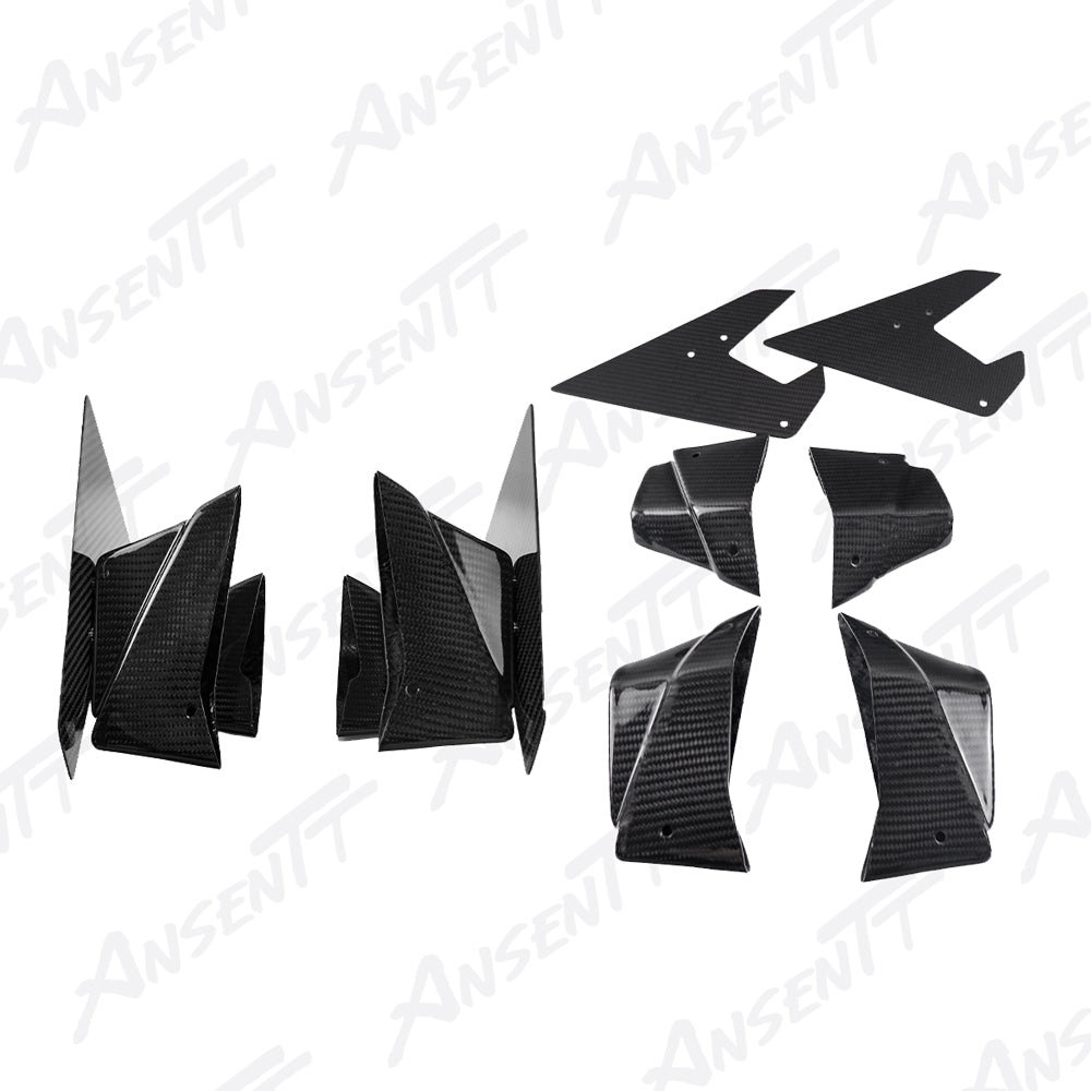 Carbon Fiber Aerodynamic Left & Right Winglets Pair