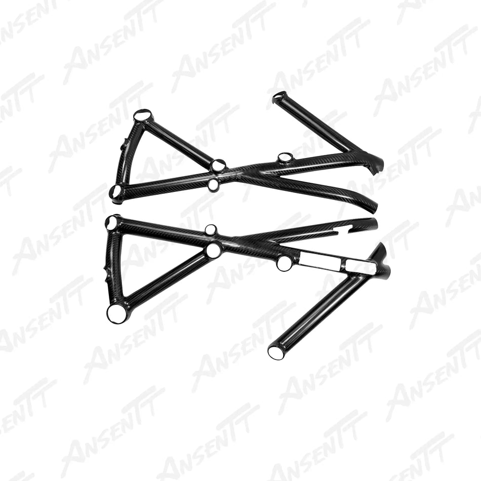 Carbon Fiber Frame Covers Protectors (Pair) for KTM 1290 Super Duke R  EVO  RR 2020-2023 - 2x2 Twill Glossy