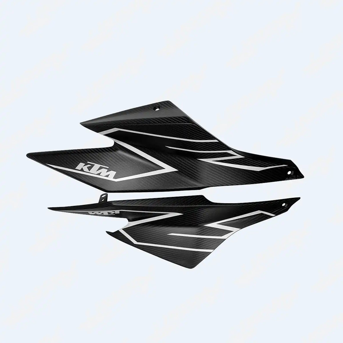 Carbon Fiber Radiator Shrouds Tank Side Panels (Pair) for KTM 1290 Super Duke R 2020-2023 - 2x2 Twill Glossy